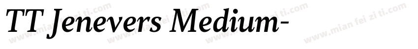 TT Jenevers Medium字体转换